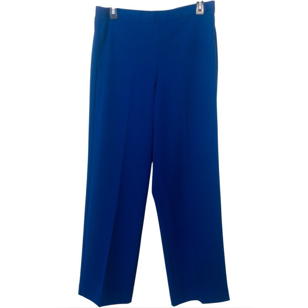 Alfred Dunner Satin Wide-Leg Pull-On Pants Women’s S Royal Blue